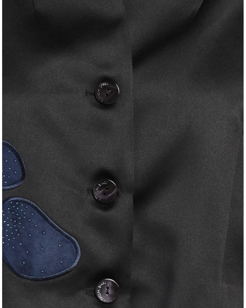 ALESSIA SANTI Black Blazer Polyester, Elastane