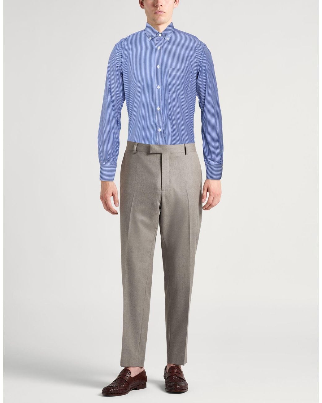 Drumohr Blue Shirt Cotton for men