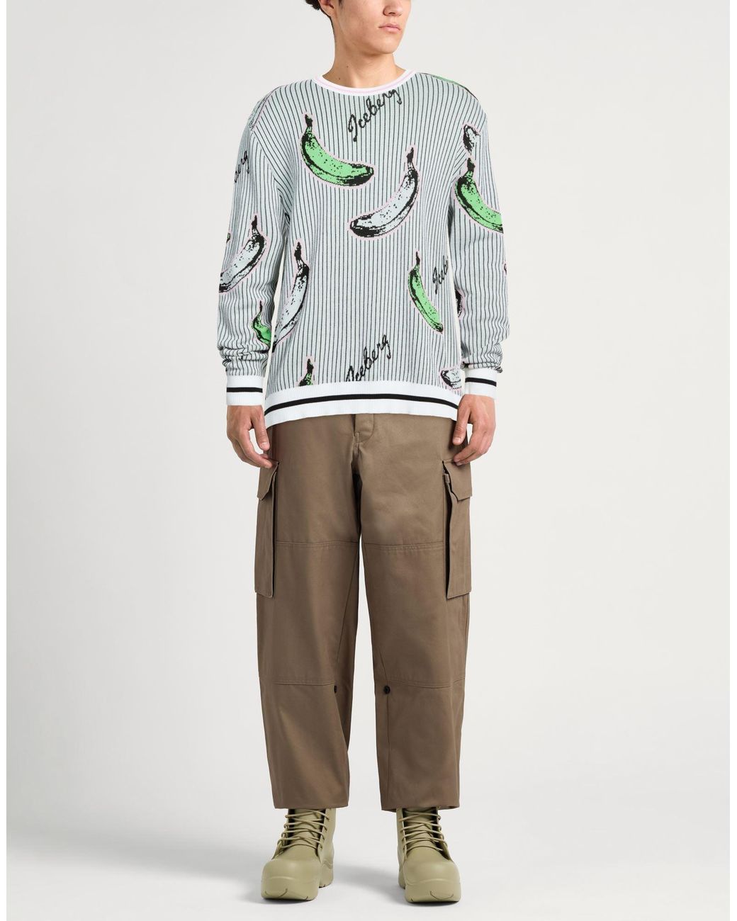 Iceberg Gray Light Sweater Cotton for men