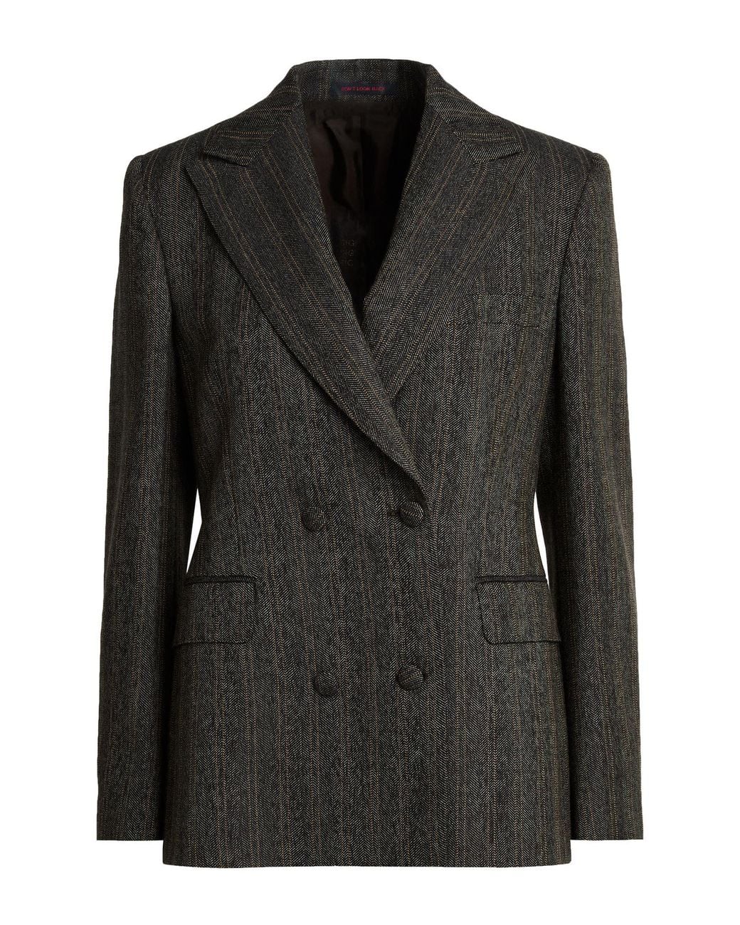 The Gigi Black Dark Blazer Wool, Viscose, Cotton