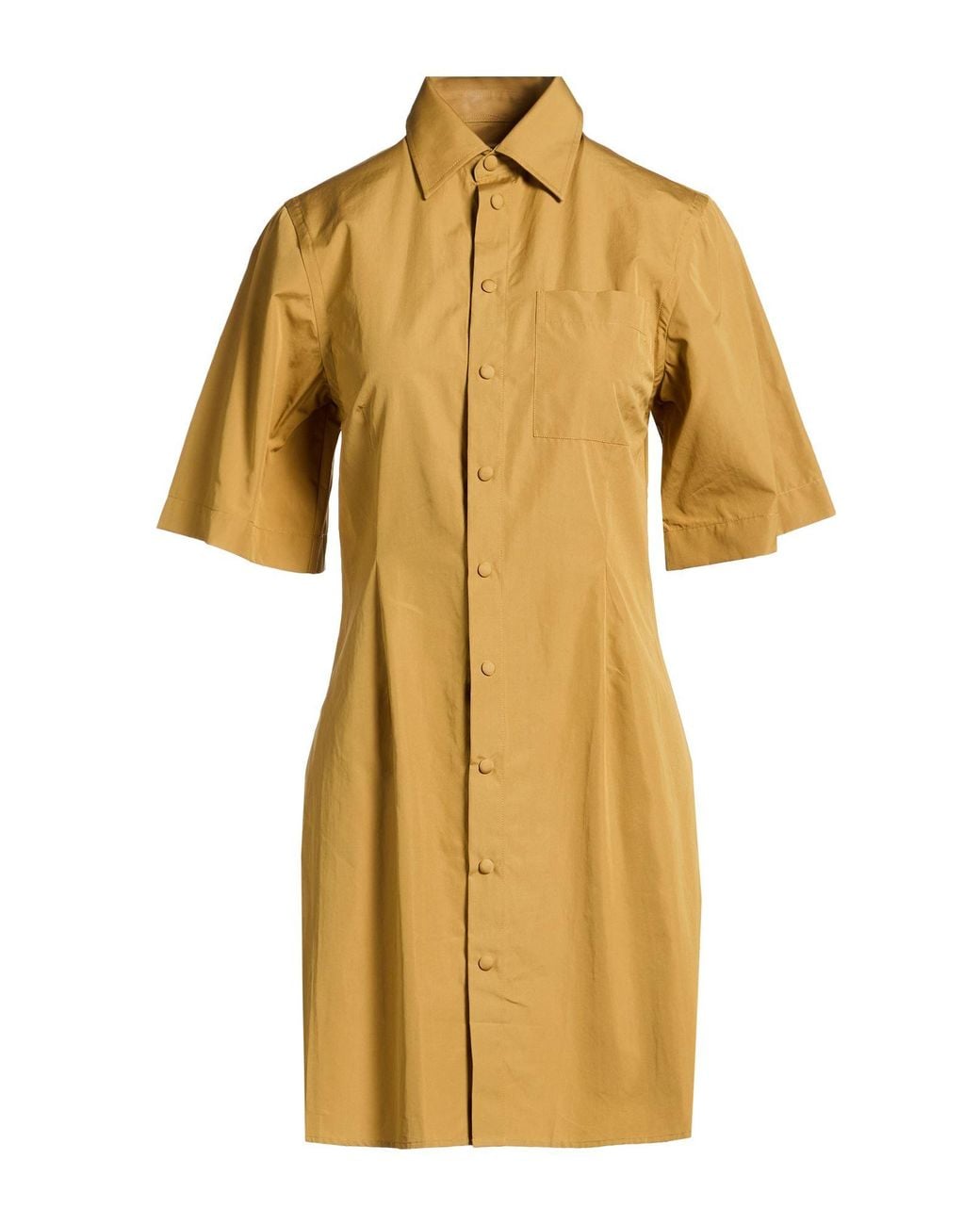 AMI Yellow Mini Dress Cotton