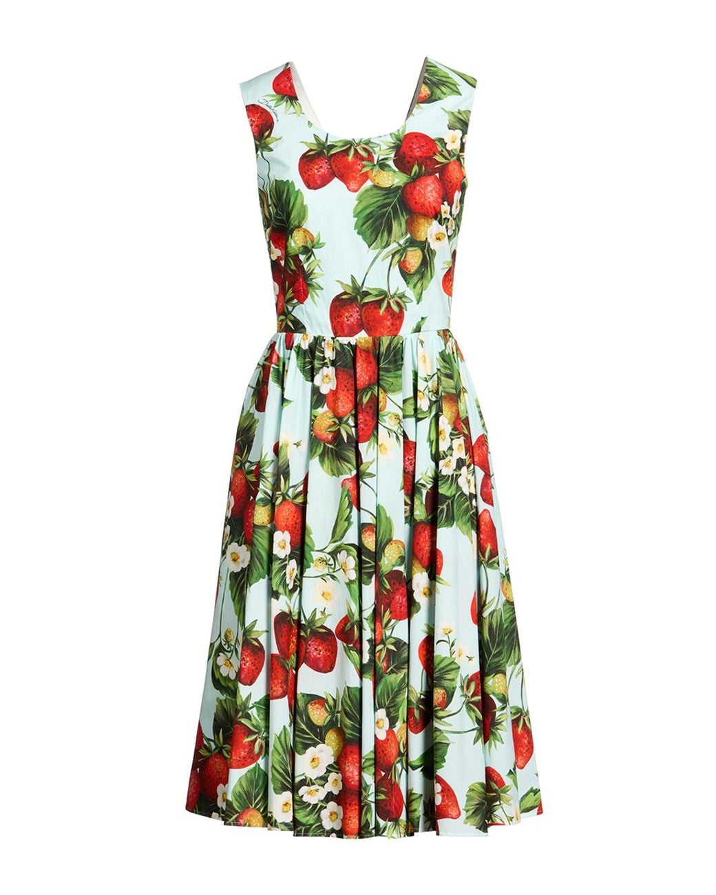 Dolce & Gabbana White Midi Dress Cotton