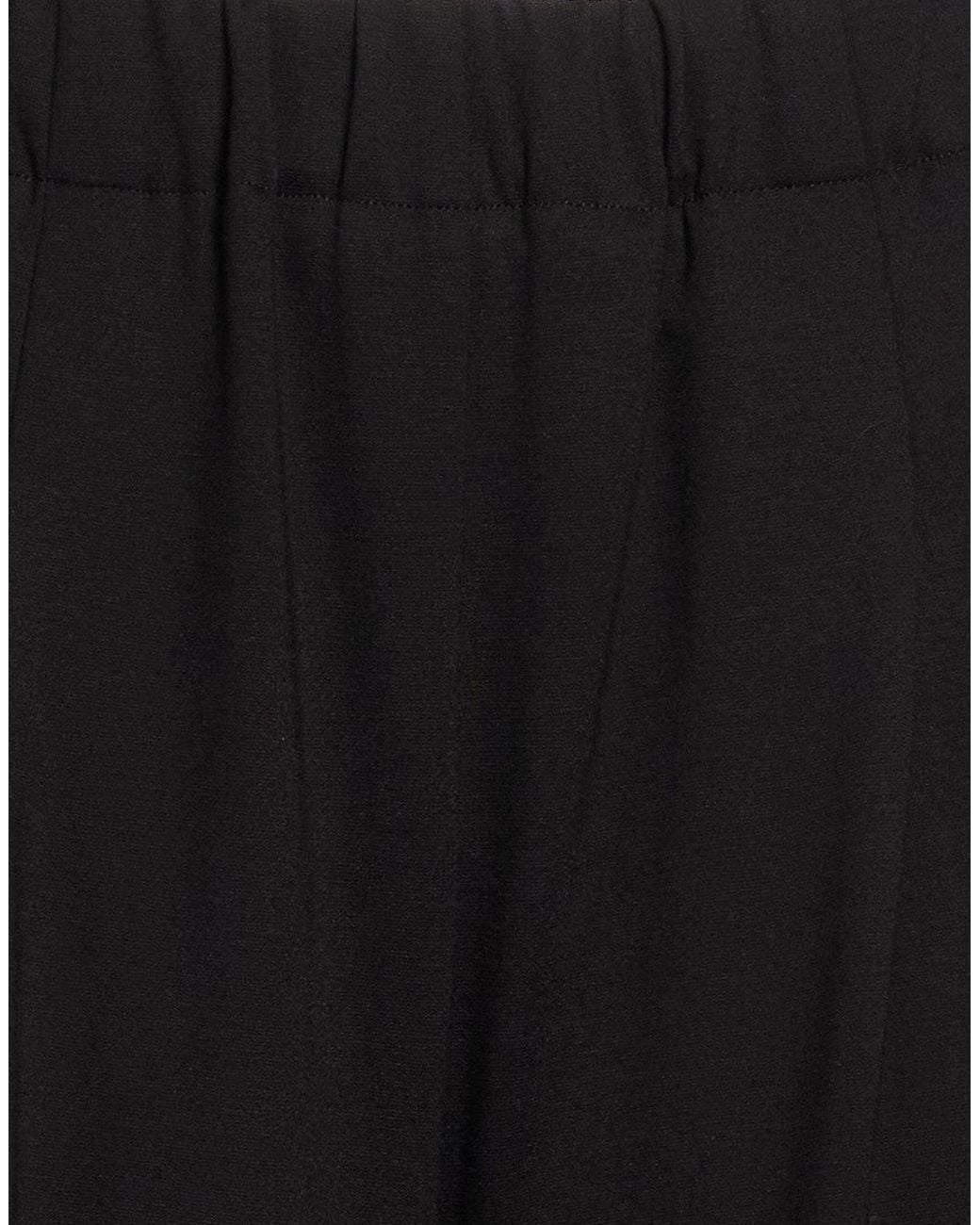 SOLOTRE Black Pants Viscose, Polyamide, Elastane