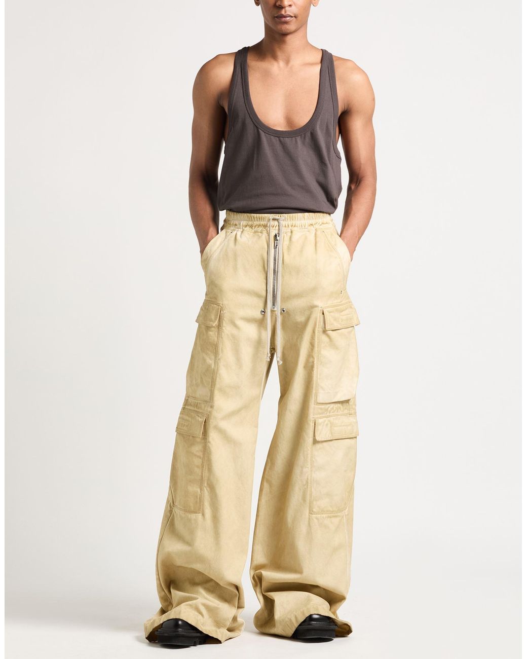 Rick Owens Natural Pants Cotton for men
