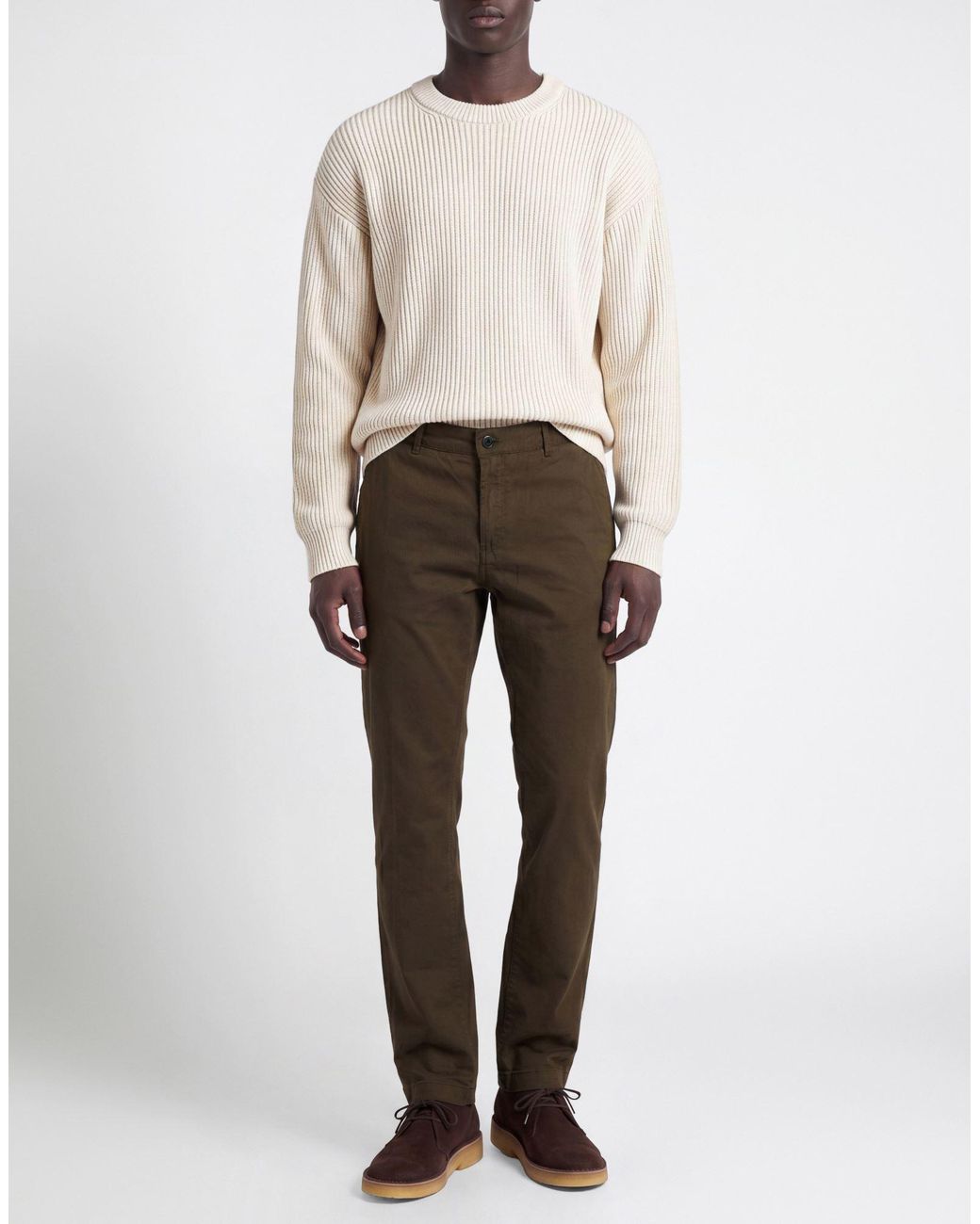 Camouflage AR and J. Brown Pants Cotton, Elastane for men