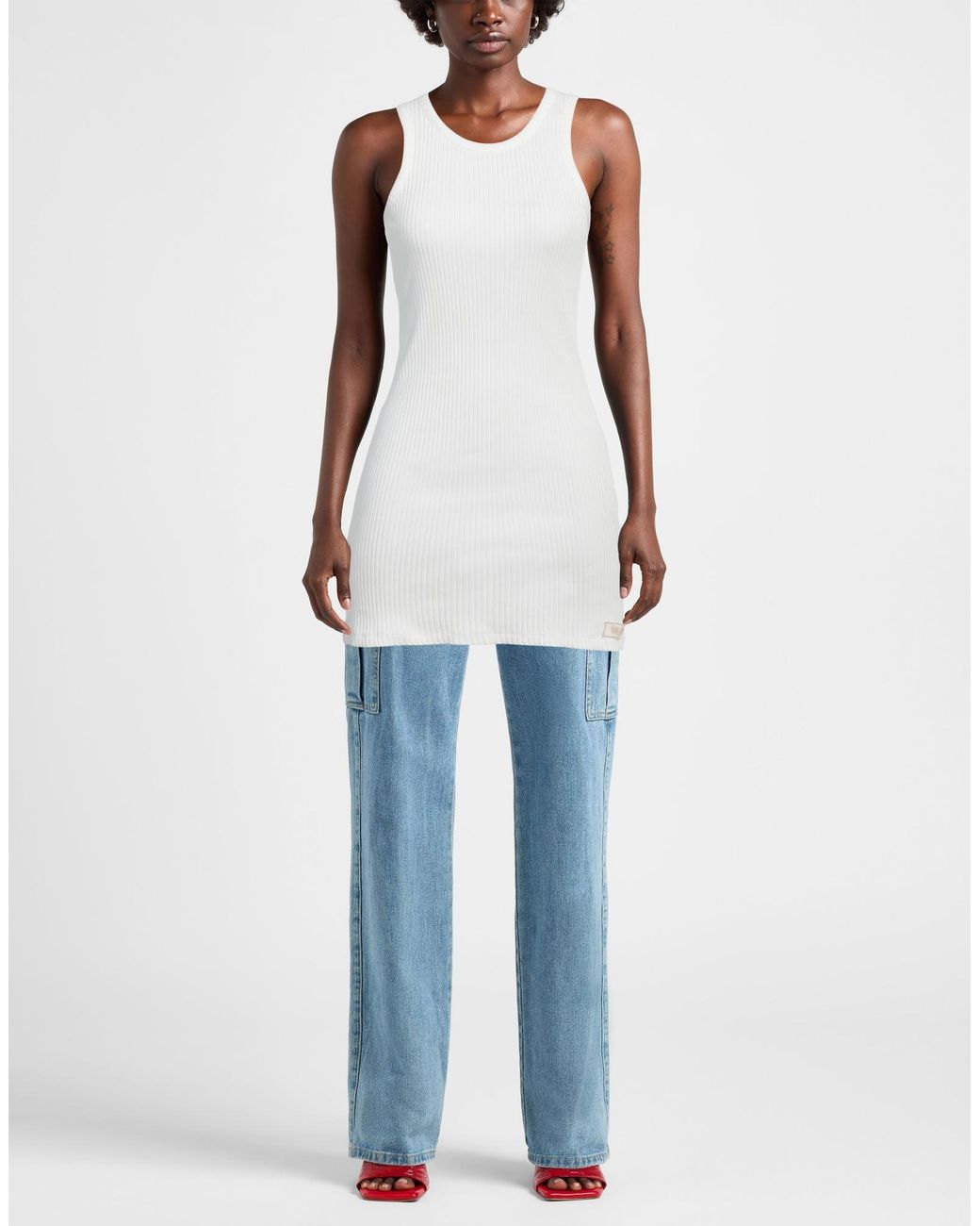 The Attico White Tank Top Cotton