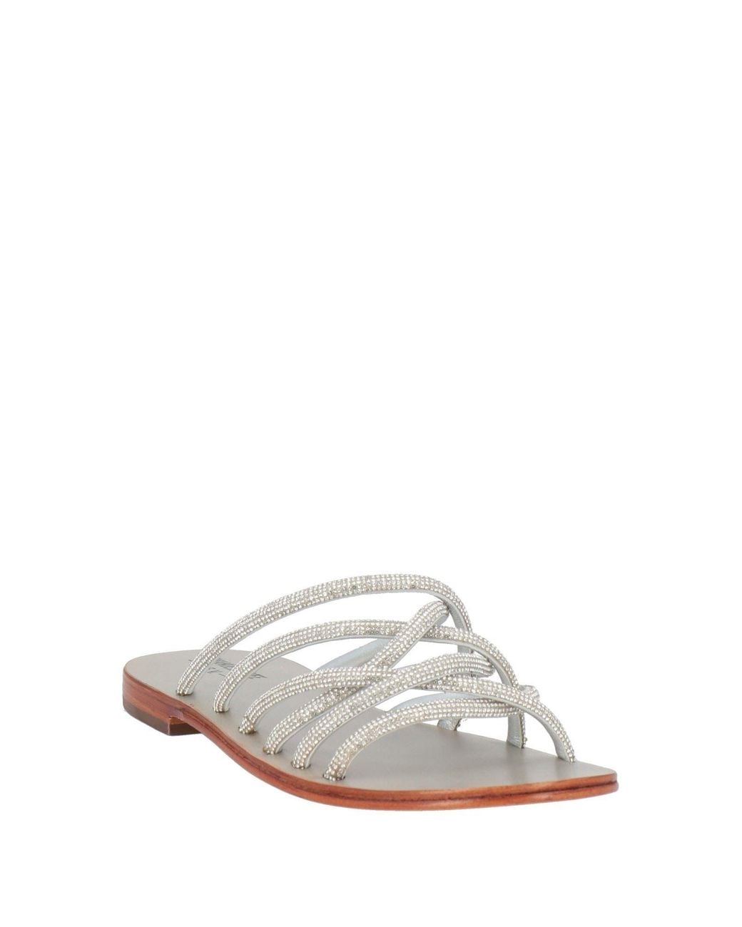 Emanuélle Vee White Sandals Textile Fibers
