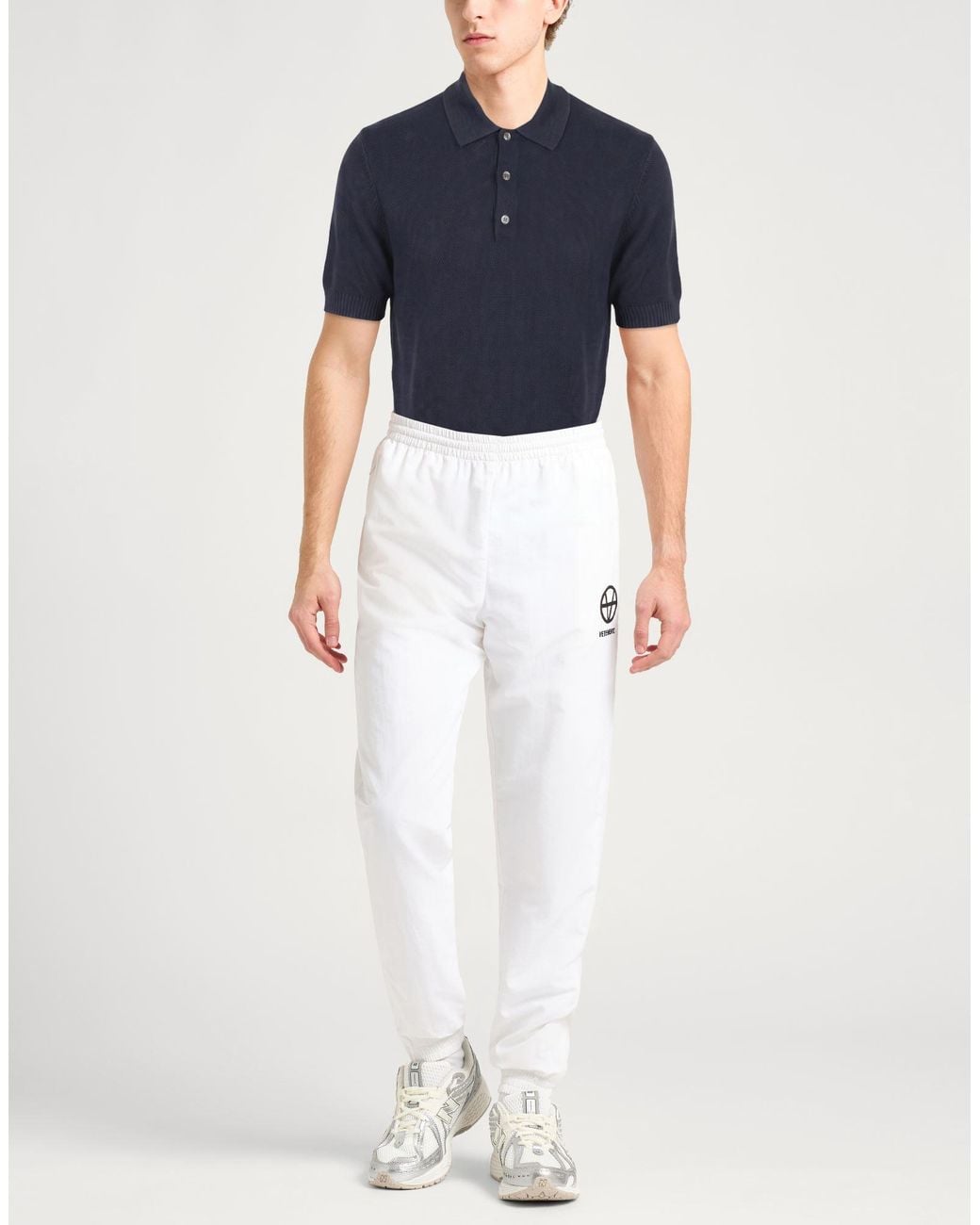 Alpha Studio Blue Polo Shirt Hemp for men