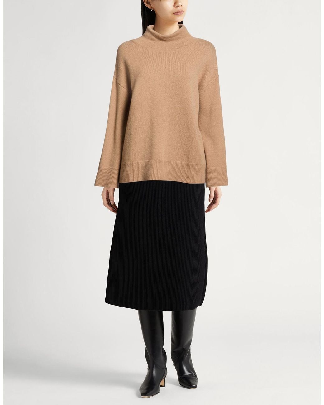 Aspesi Natural Camel Turtleneck Cashmere