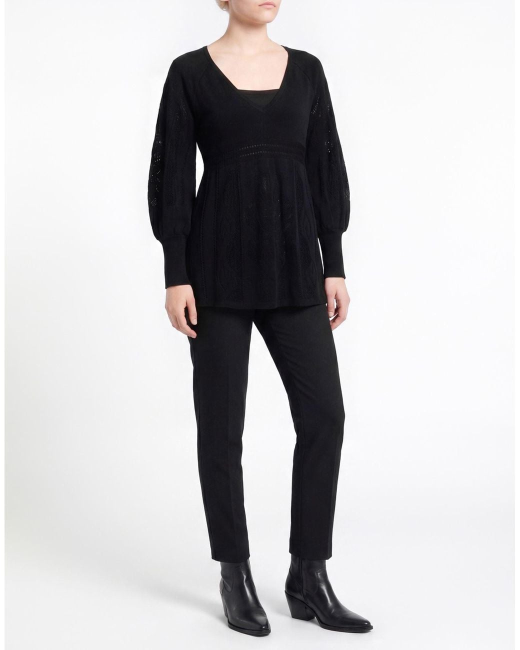 Alberta Ferretti Black Sweater Cotton