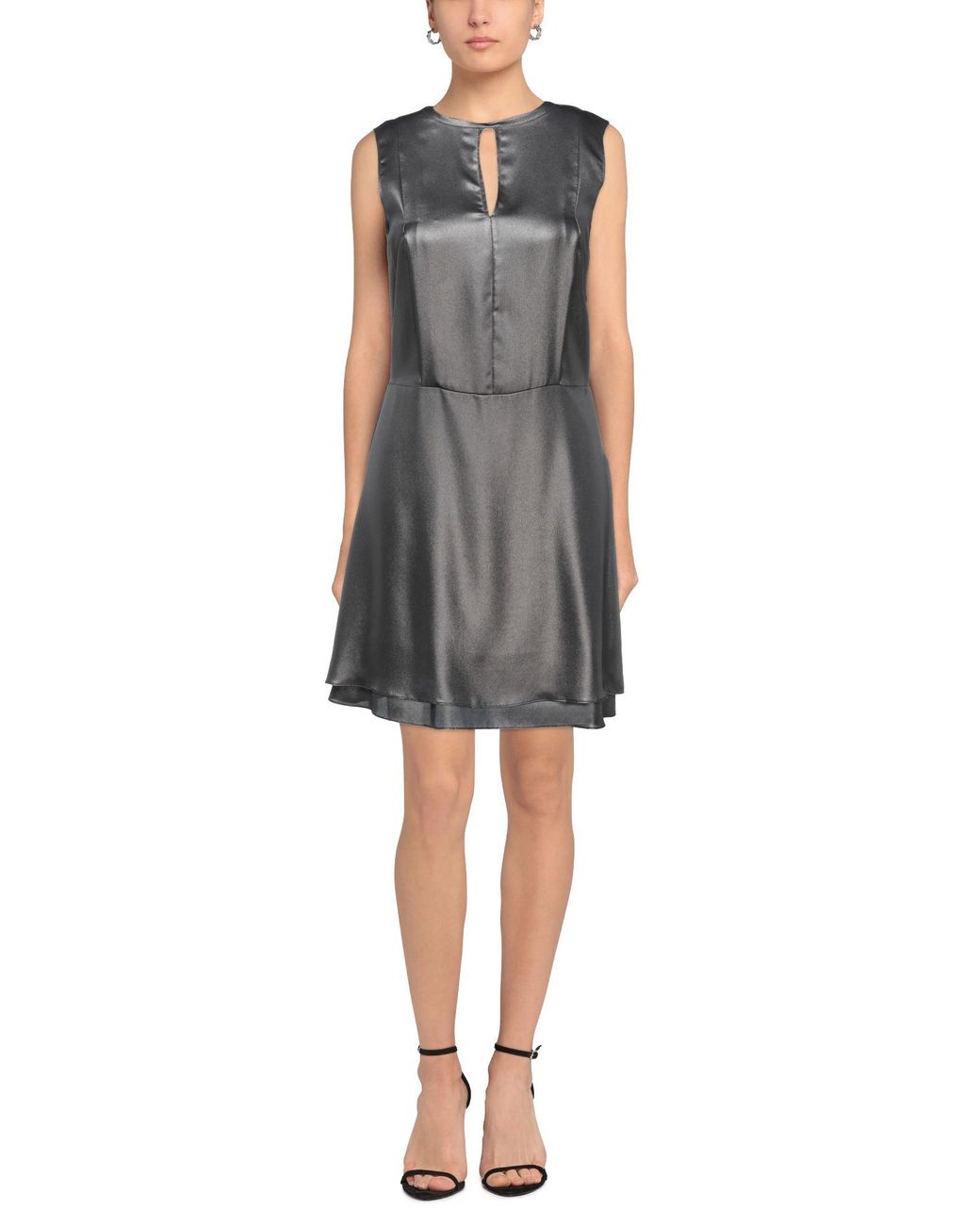 ARMANI EXCHANGE Gray Mini Dress Polyester