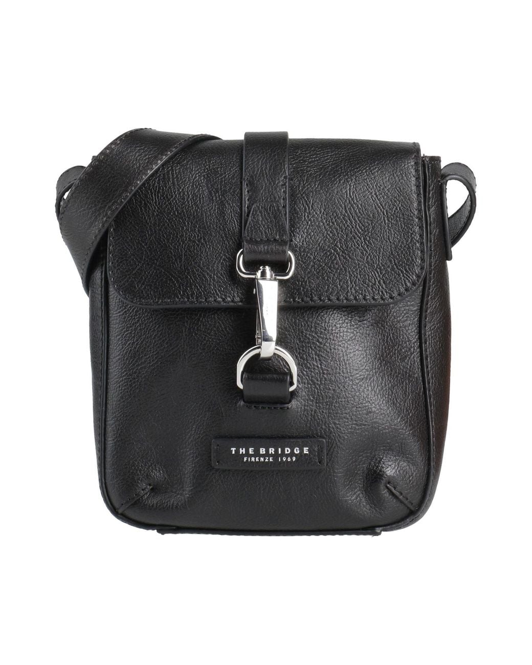 The Bridge Black Cross-Body Bag for men