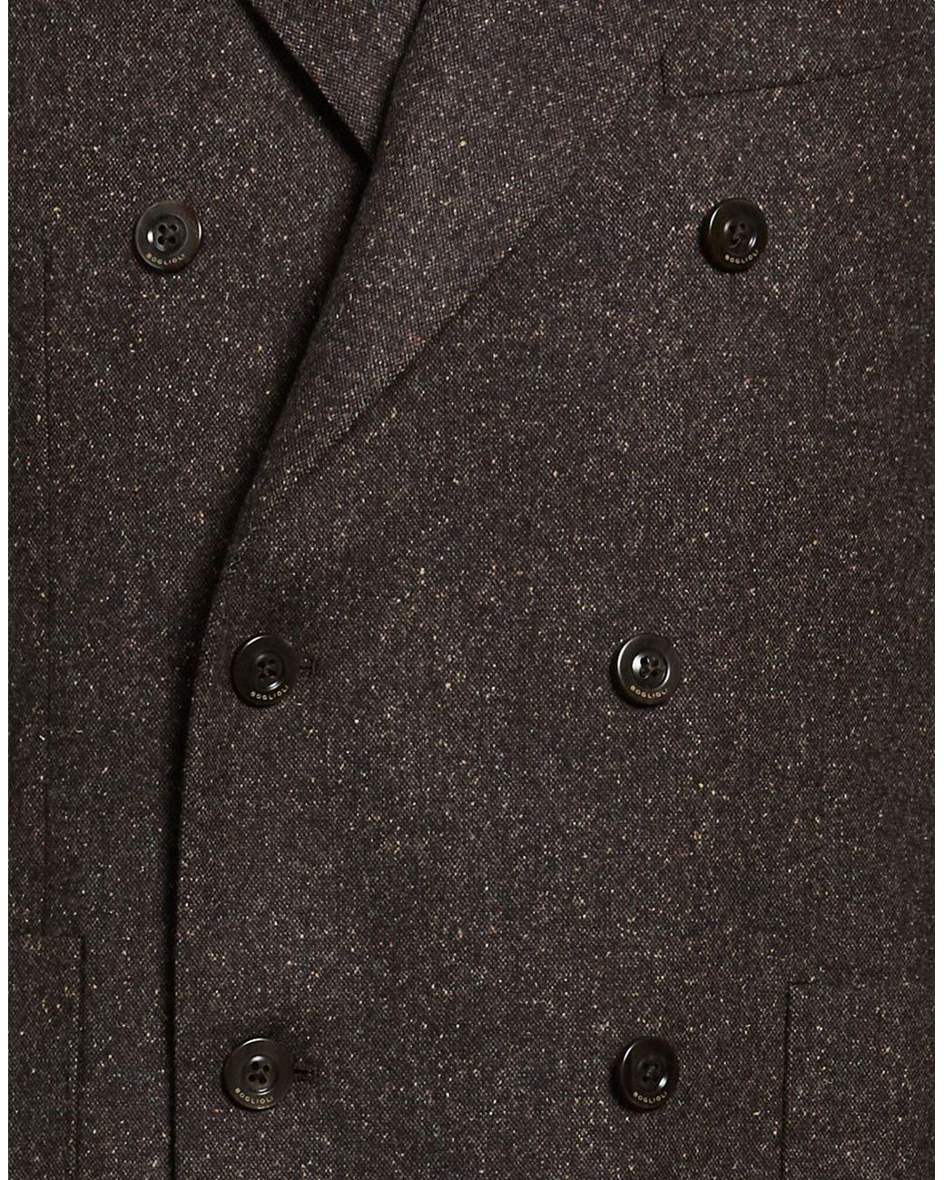 Boglioli Black Dark Blazer Wool, Polyamide, Silk, Polyester, Elastane for men
