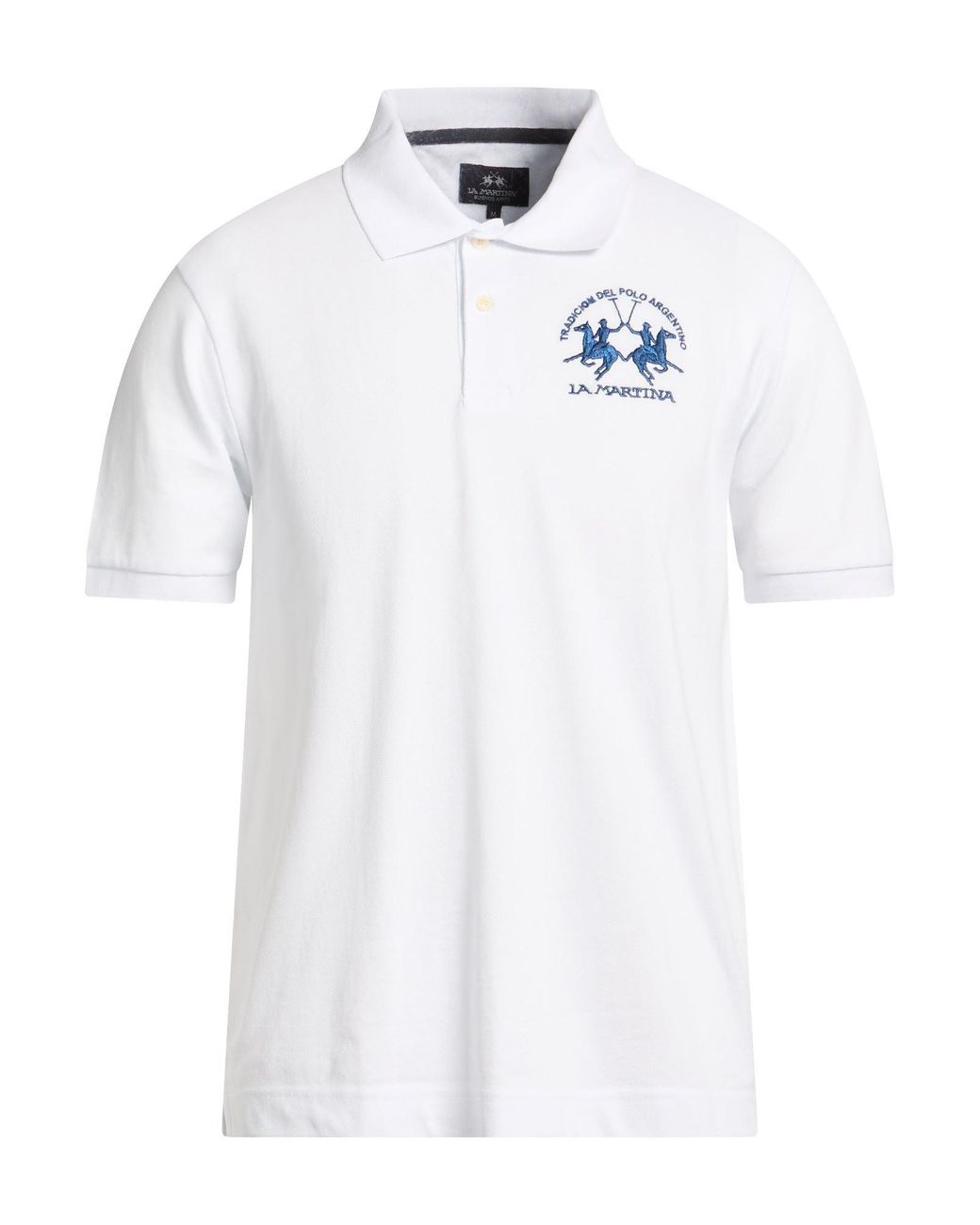 La Martina White Polo Shirt for men