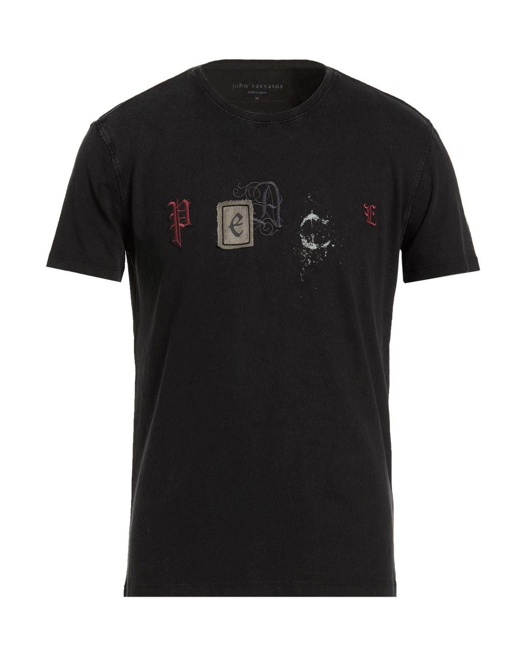 John Varvatos Black T-Shirt Organic Cotton for men