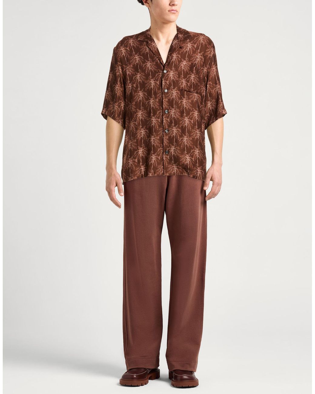 Laneus Brown Shirt Viscose for men
