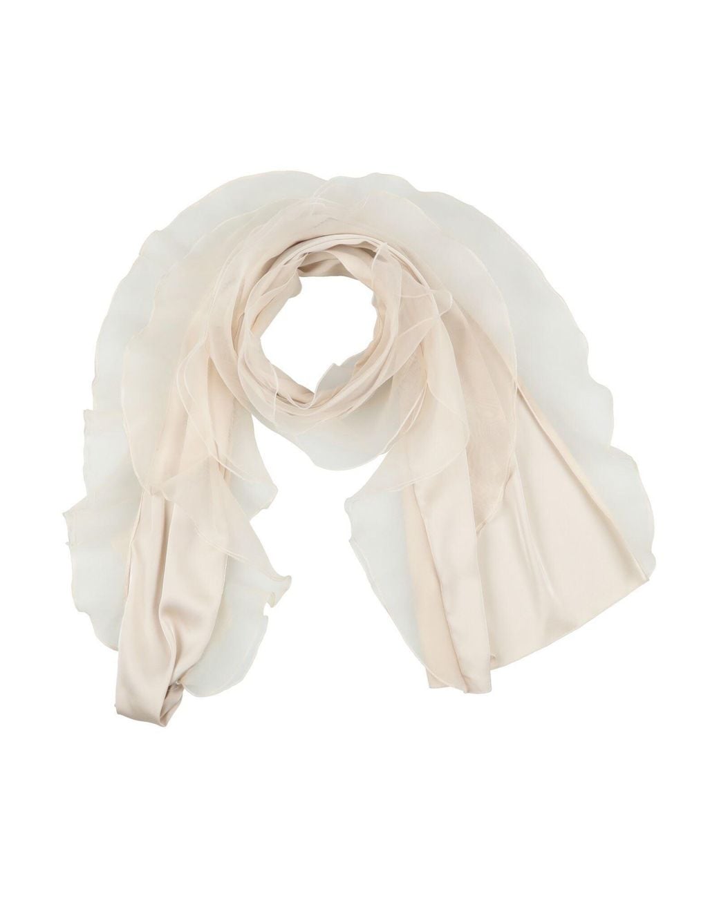 Camilla White Scarf Polyester