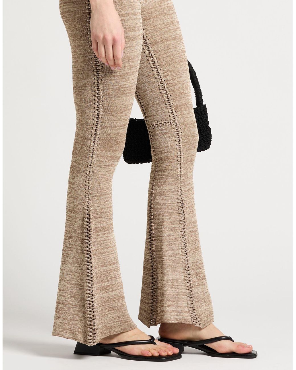 Isa Boulder Gray Pants Rayon, Elastane