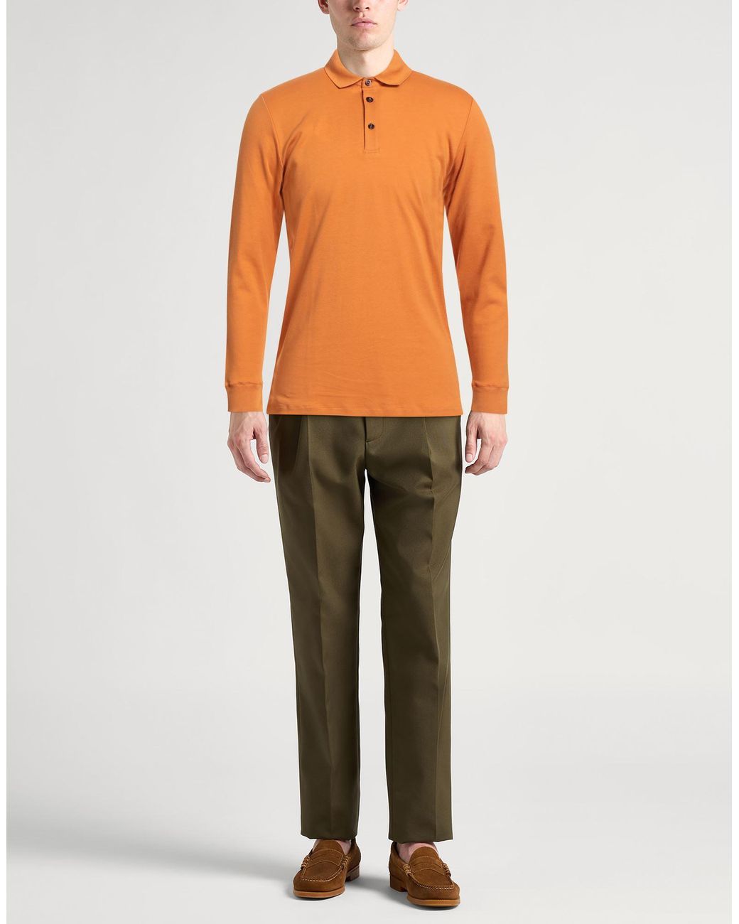 Polo di Moorer in Orange da Uomo