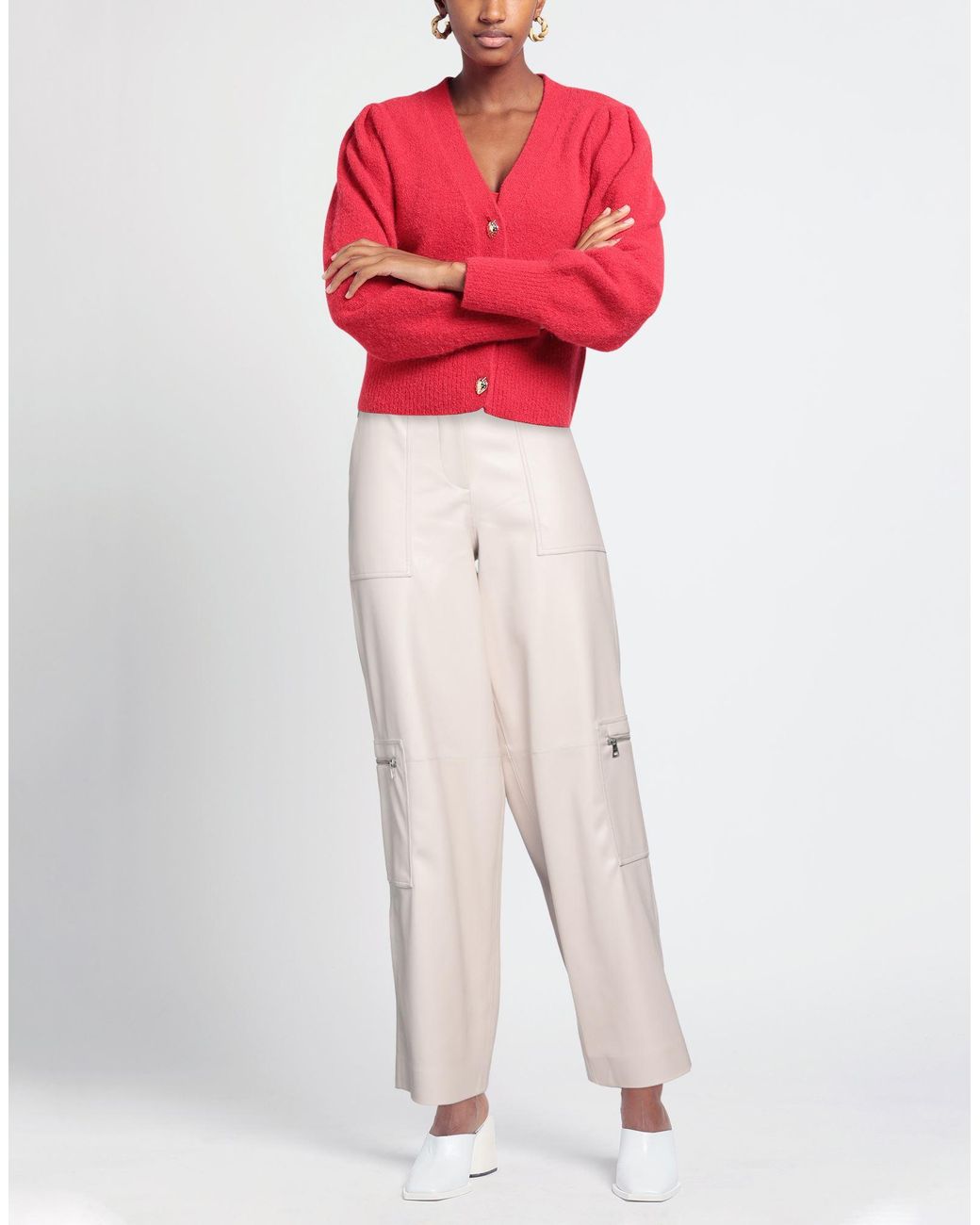 Jijil White Pants Polyester