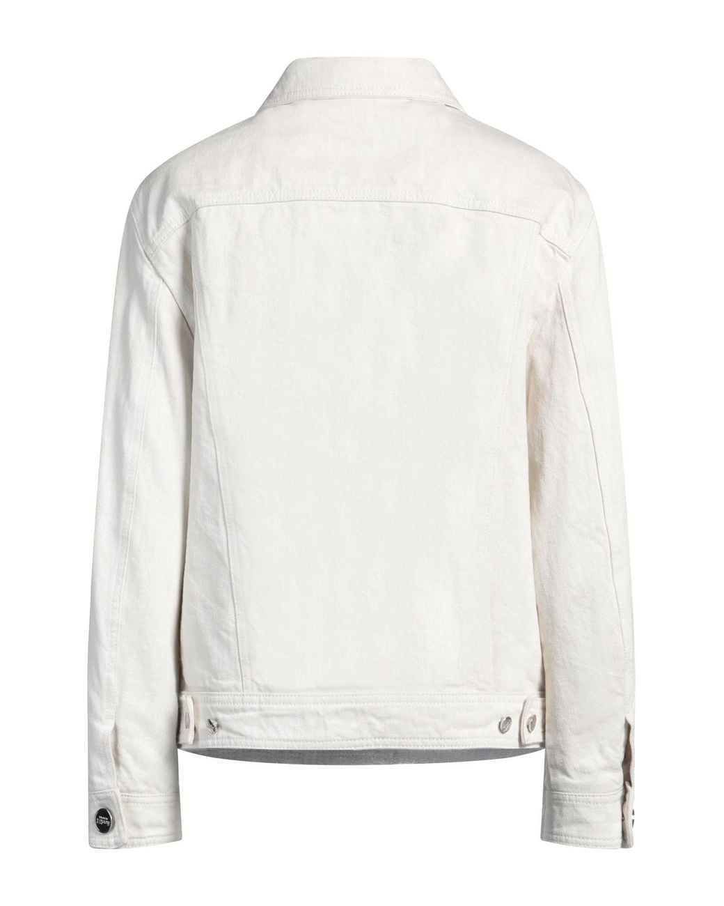 Moorer White Ivory Denim Outerwear Cotton