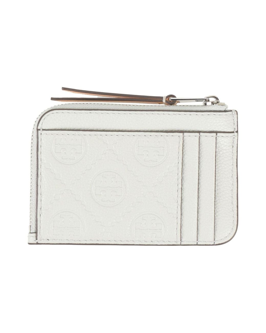 Tory Burch Gray Light Coin Purse Leather