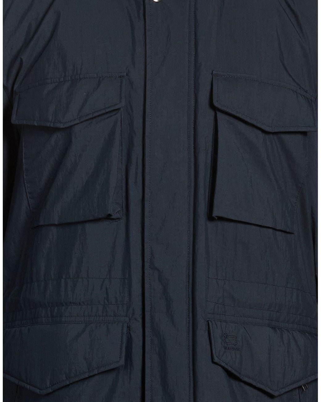 Woolrich Blue Midnight Jacket Cotton, Polyamide for men
