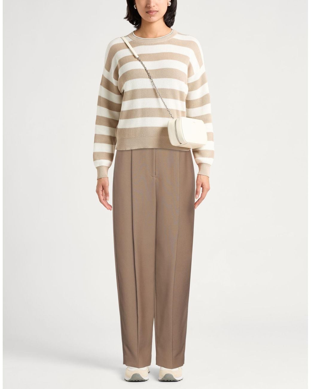 Khaite Brown Pants Viscose, Polyamide