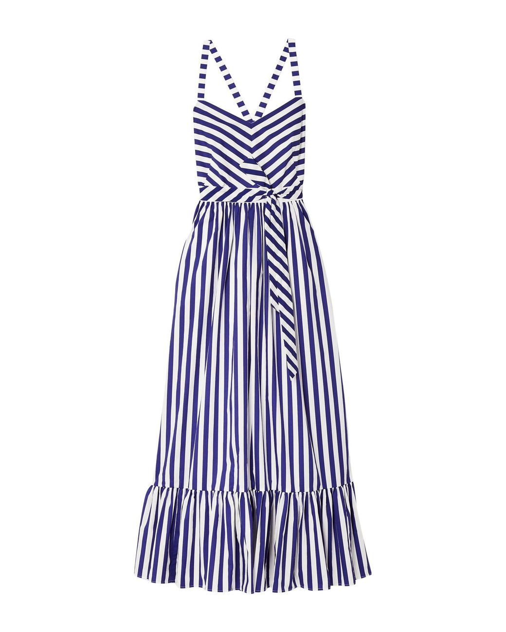chinese dress ladies J. Crew Purple Lilac White Striped Ruffle Trim Lace Tiered Maxi Dress – The  Closet New York