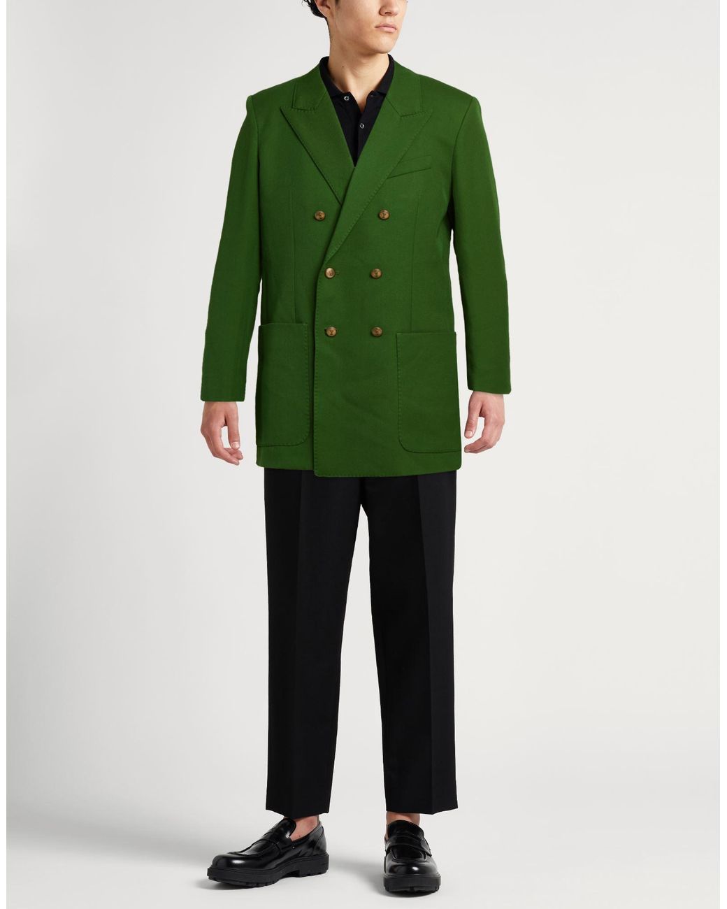 AMI Green Blazer Virgin Wool for men