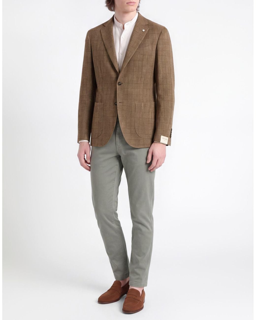 L.b.m. 1911 Green Blazer Cotton, Silk for men
