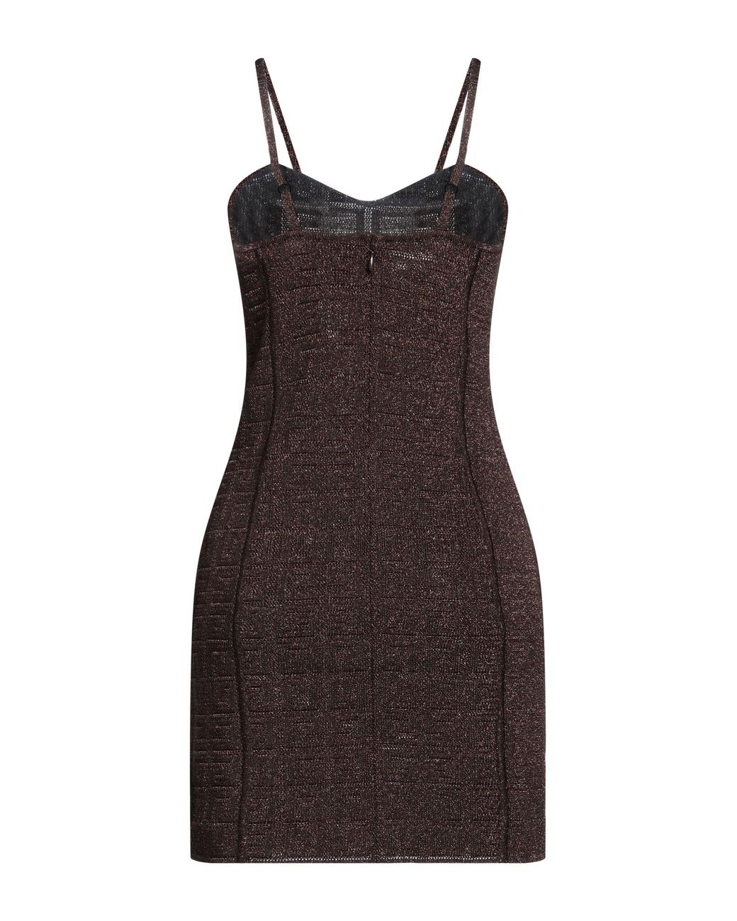 Givenchy Brown Mini Dress Viscose, Polyester, Polyamide, Elastane
