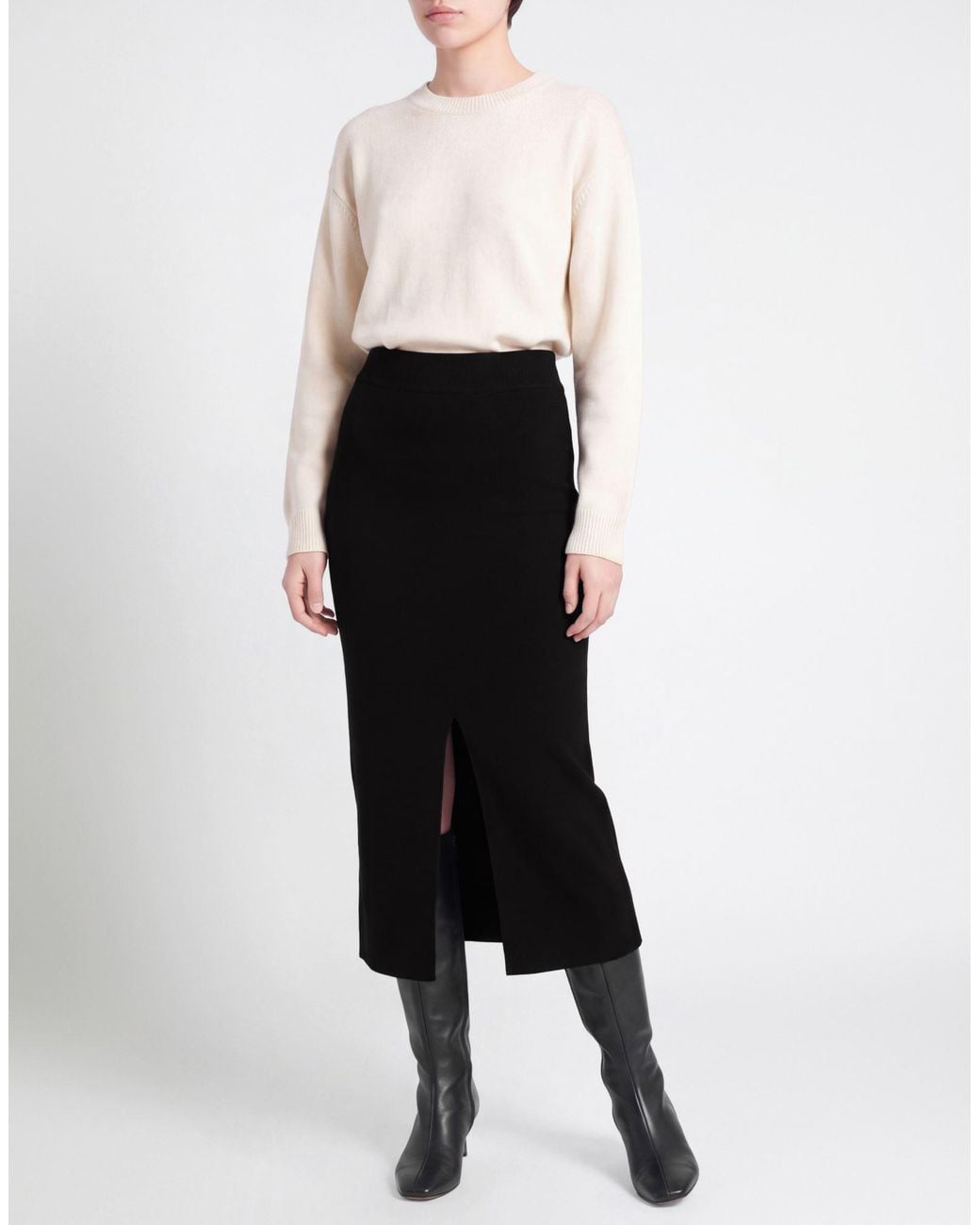 Alpha Studio Black Midi Skirt
