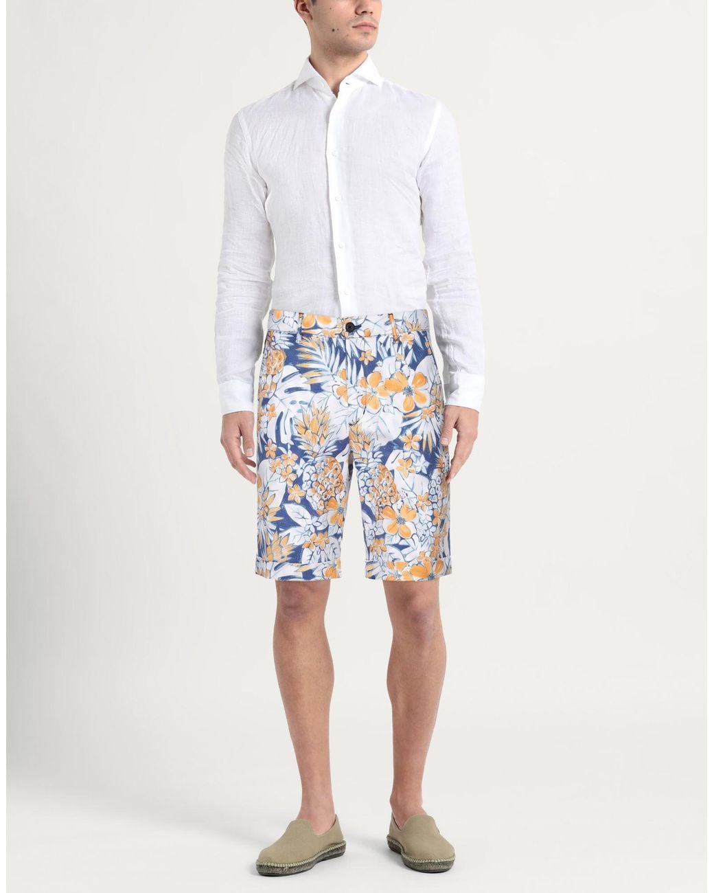 40weft Blue Shorts & Bermuda Shorts Cotton for men