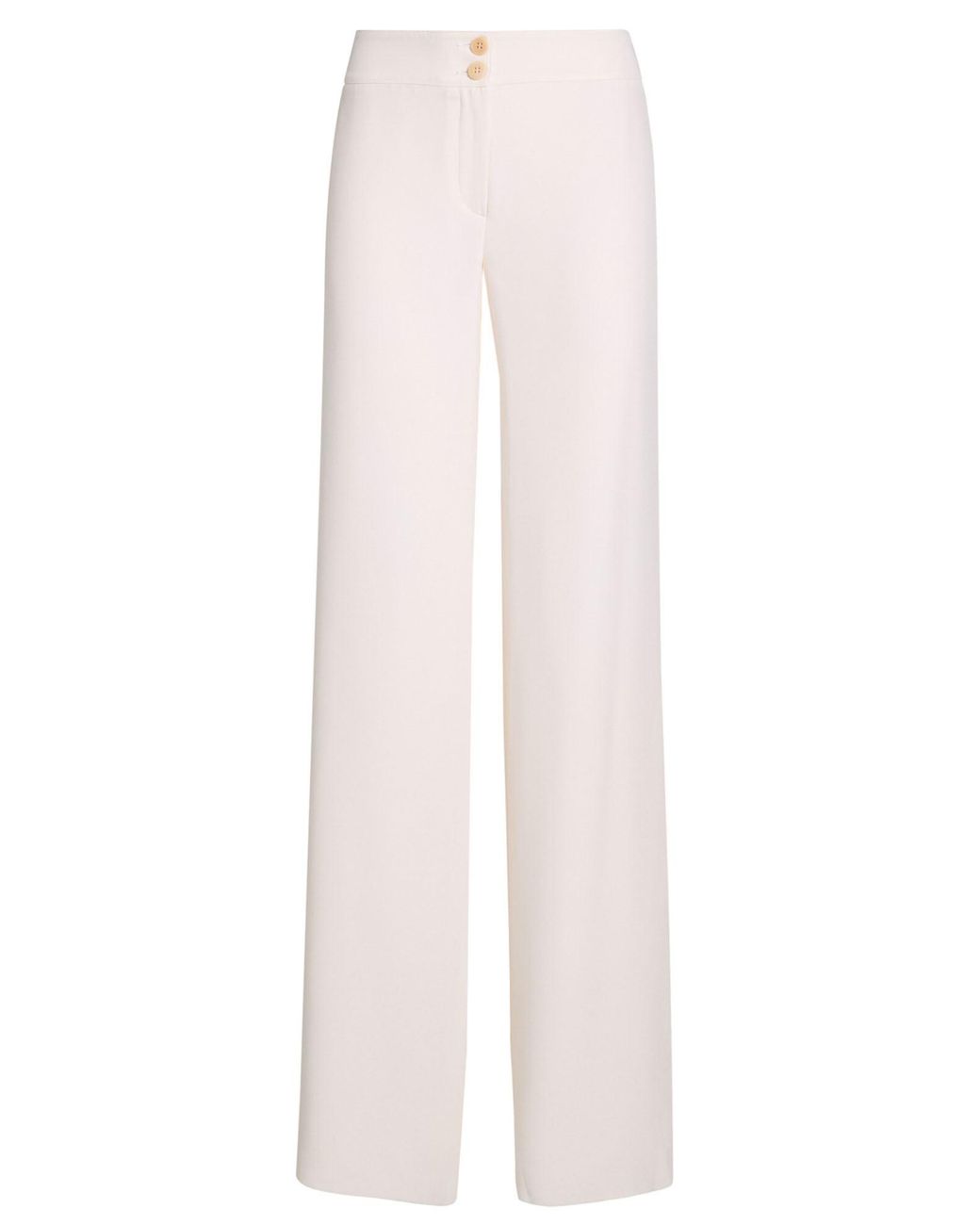 Armani Collezioni White Cream Pants Acetate, Silk