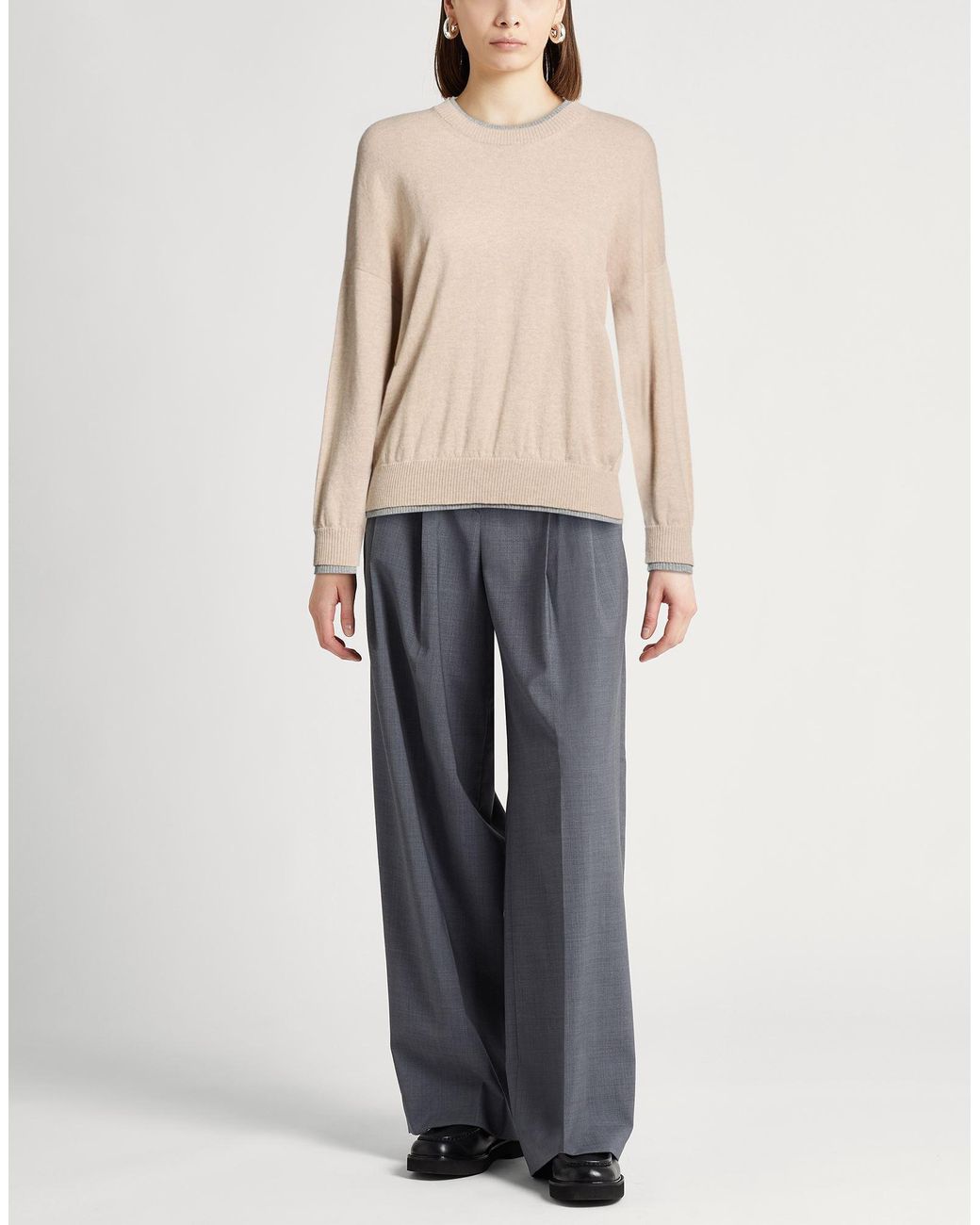 Peserico Natural Sweater Wool, Cashmere, Polyester