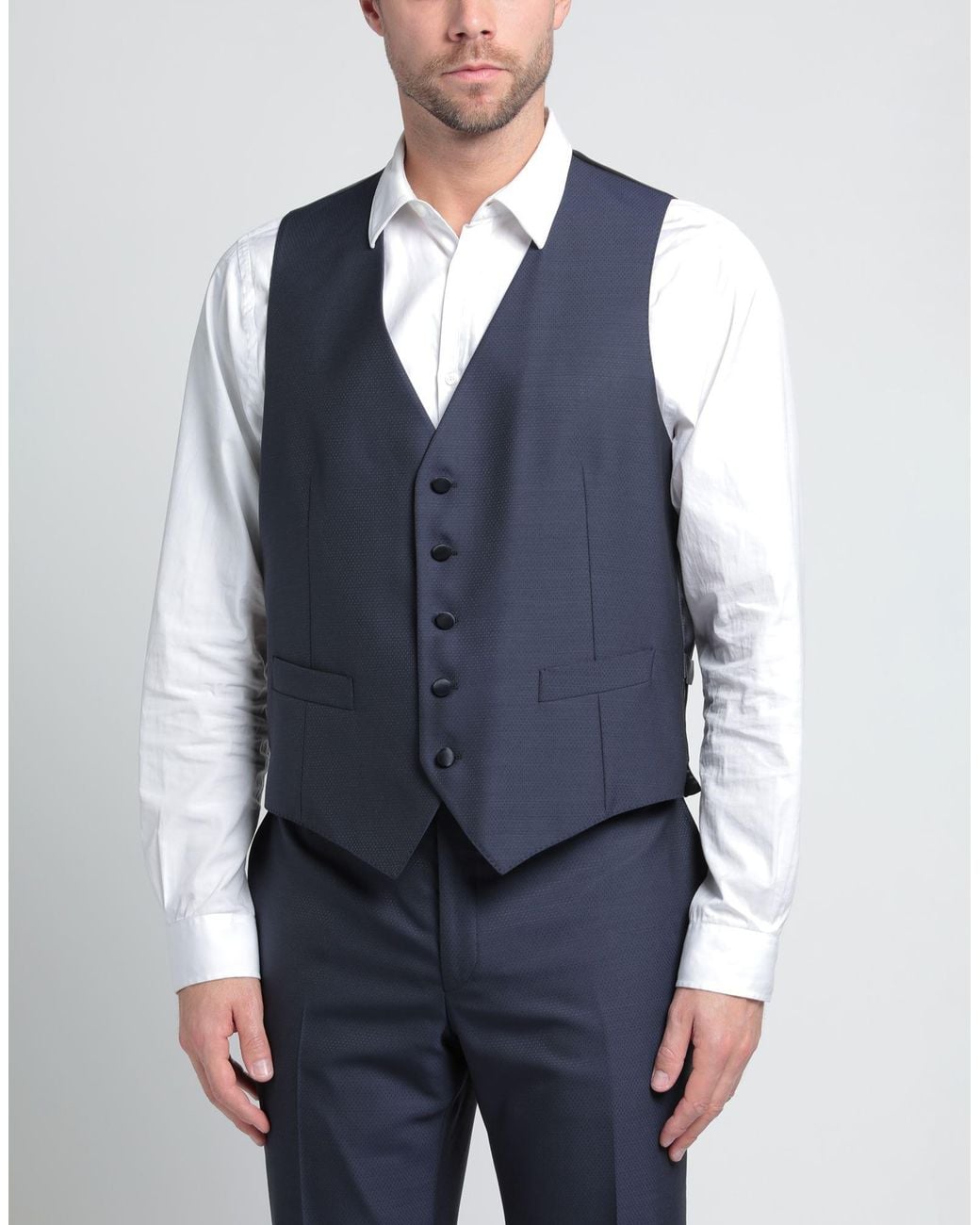 Corneliani Blue Suit Virgin Wool, Polyester for men