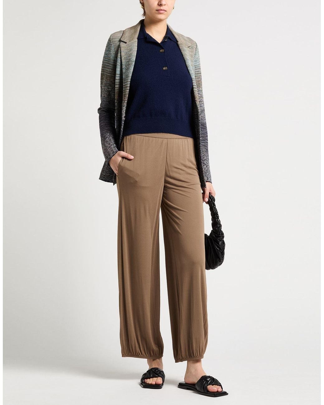 Missoni Brown Pants Polyester, Elastane