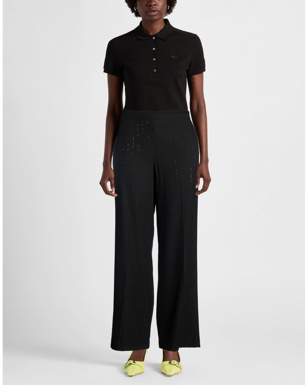Twinset Black Pants Viscose, Wool, Polyamide, Elastane