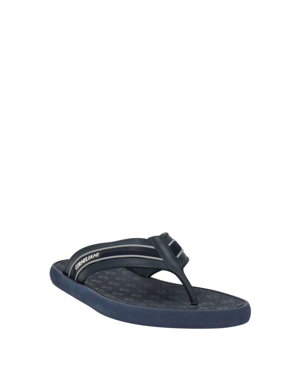 Corneliani Blue Midnight Thong Sandal Pvc for men