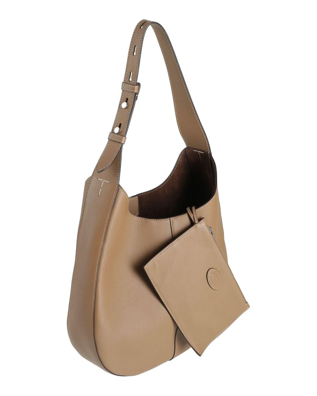 Tod's Brown Taupe Shoulder Bag Leather