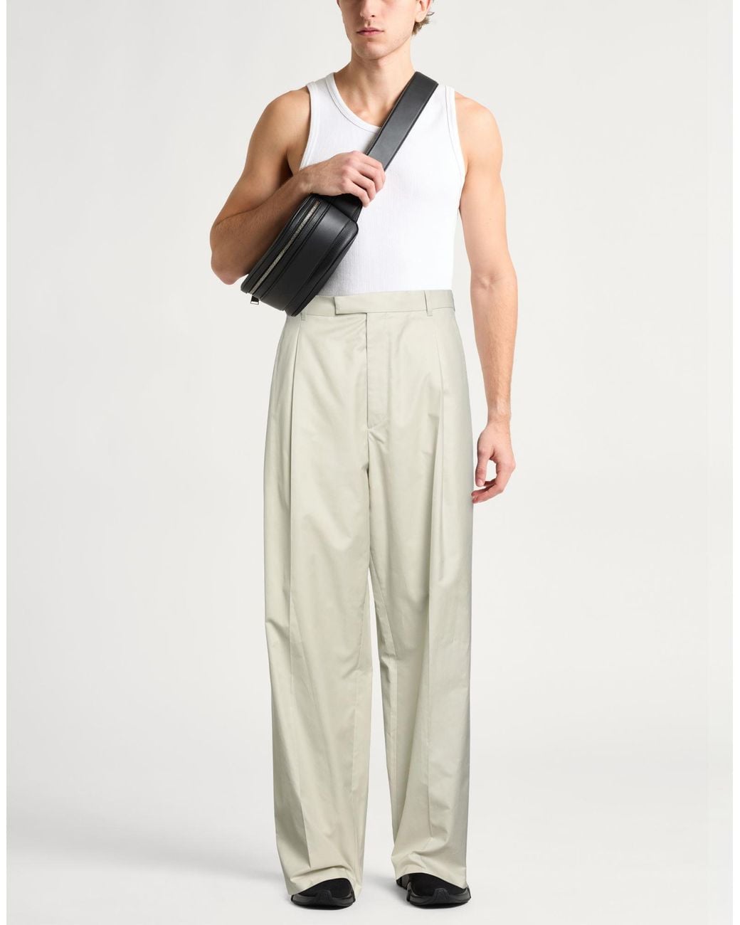 Dior White Pants Cotton, Silk for men