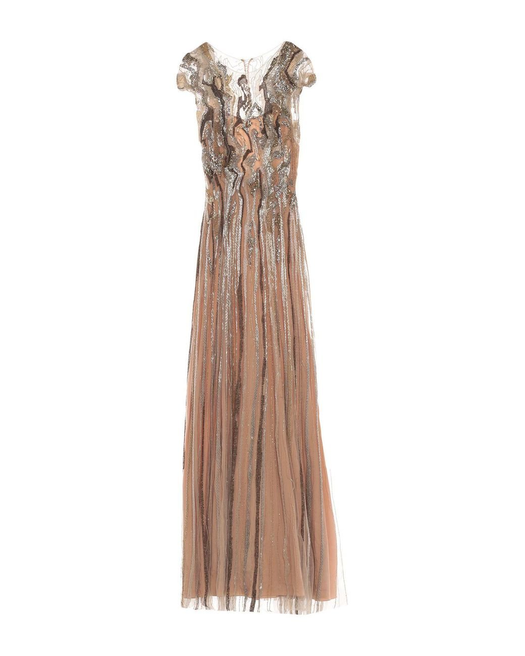 Jenny Packham Synthetic Long Dress in Pale Pink (Natural) - Lyst