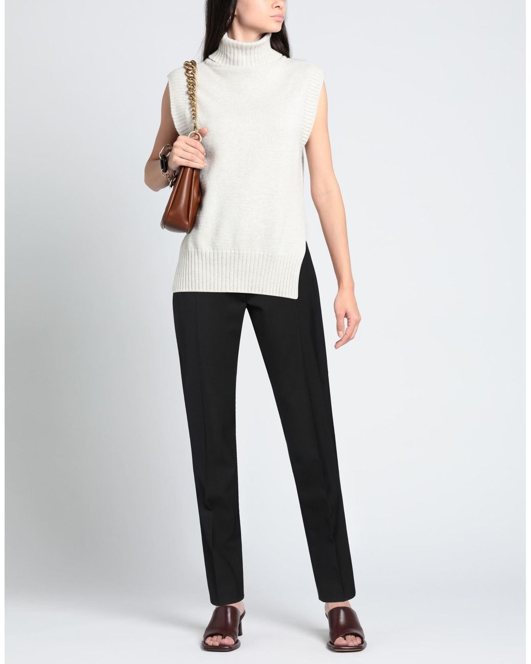 Courreges Black Pants Wool, Elastane