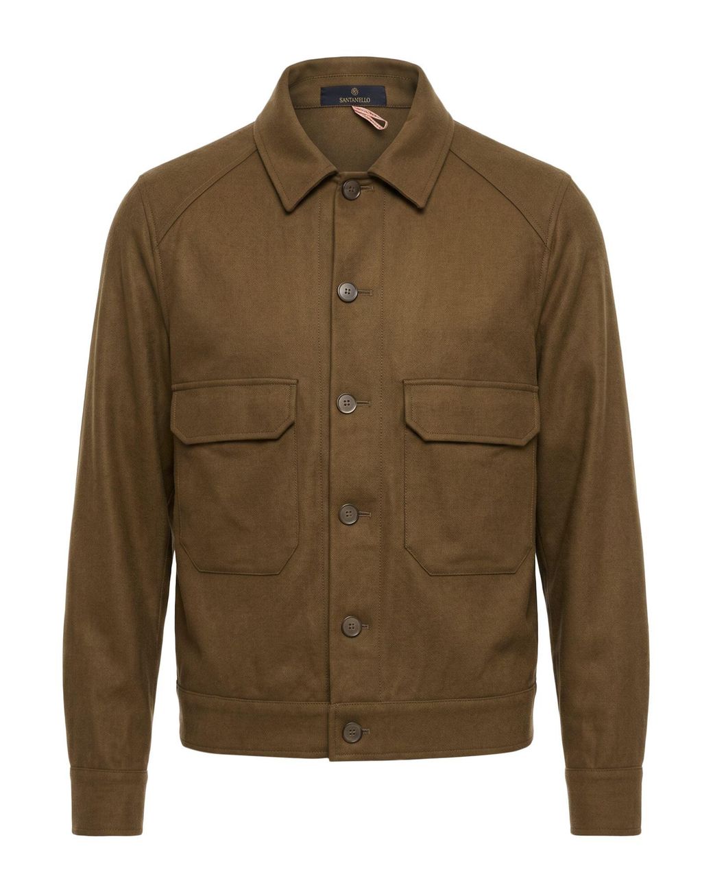 Santaniello Green Jacket Wool, Polyamide, Cashmere, Elastane for men