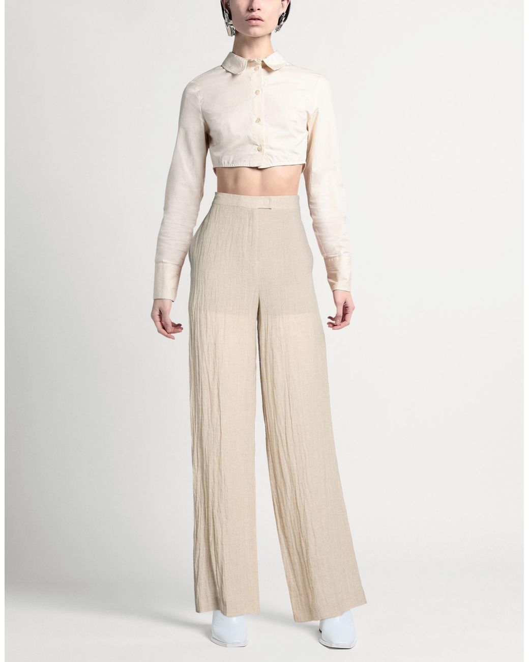MVP WARDROBE Natural Pants Acetate, Silk