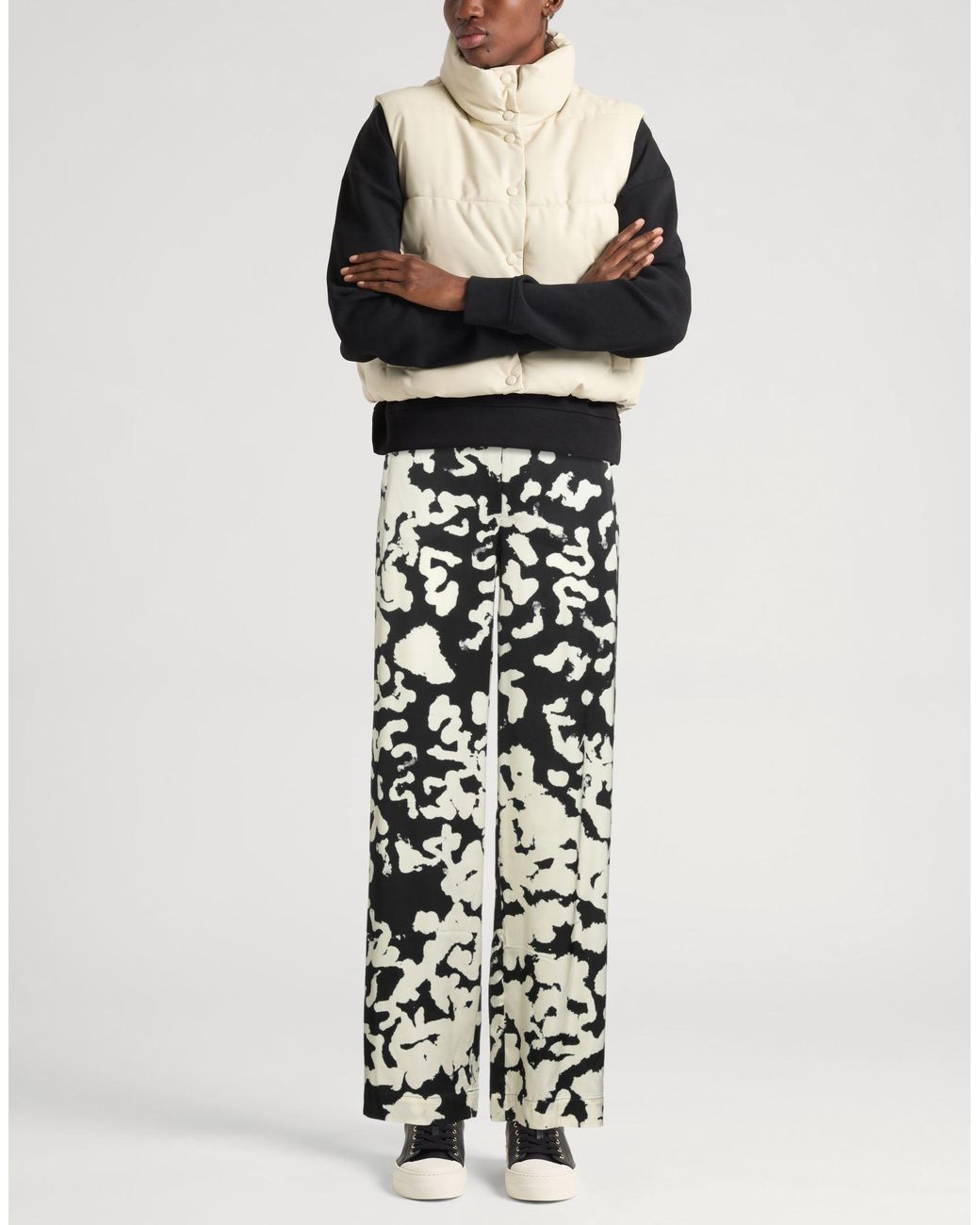 Liviana Conti White Pants Viscose, Elastane