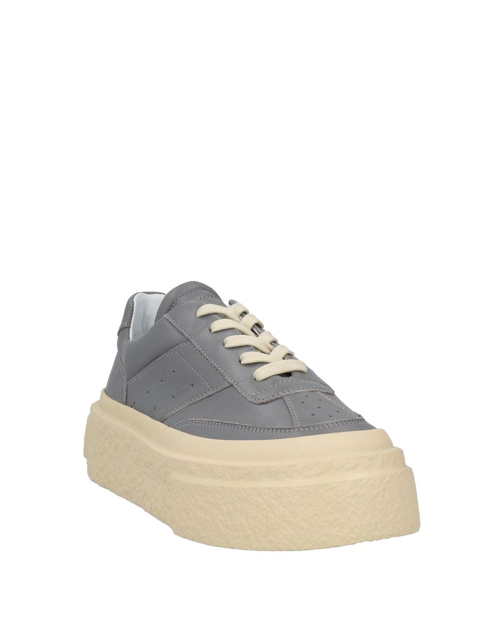 MM6 by Maison Margiela Gray Sneakers Leather