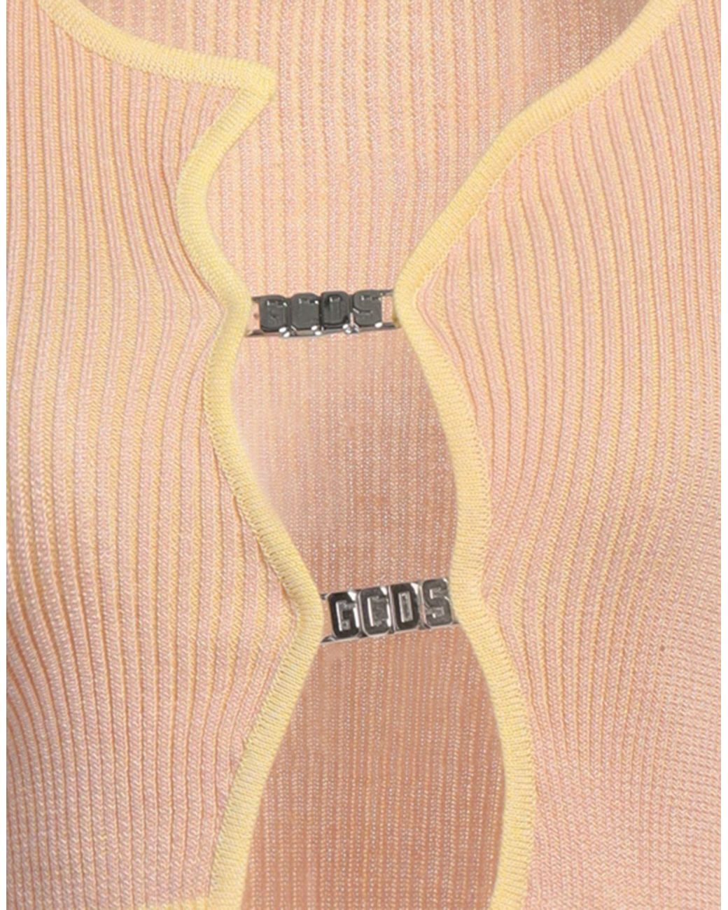 Gcds White Cardigan Viscose, Polyester