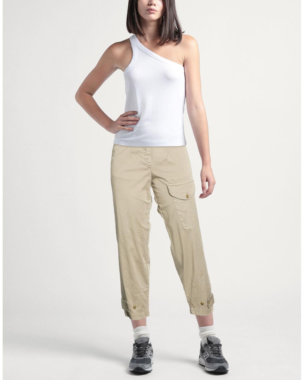 19.70 Nineteen Seventy Natural Pants Cotton, Elastane